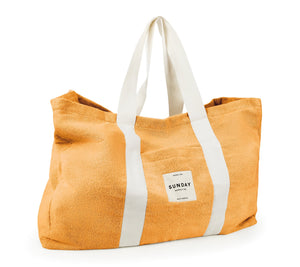 Golden Towelling Beach Bag